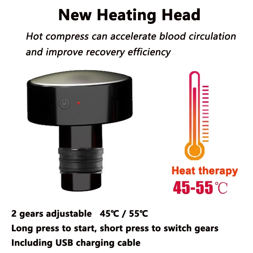 New Heat Fascia Gun Massage He - огляд і ціна Health Wellness Massage