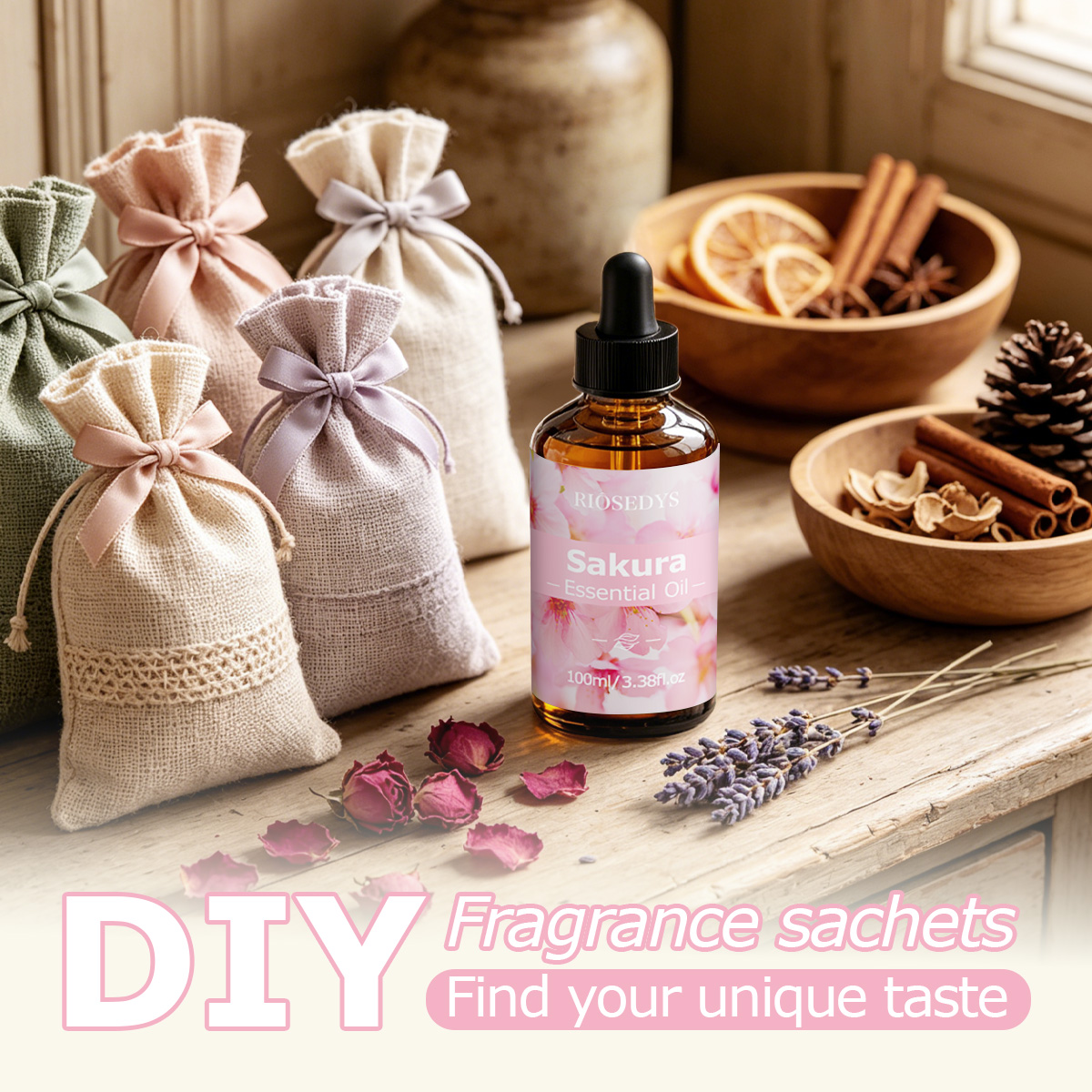 SAKURA Essential Oil, Fresh Fl - огляд і ціна Aromatherapy Diffuser