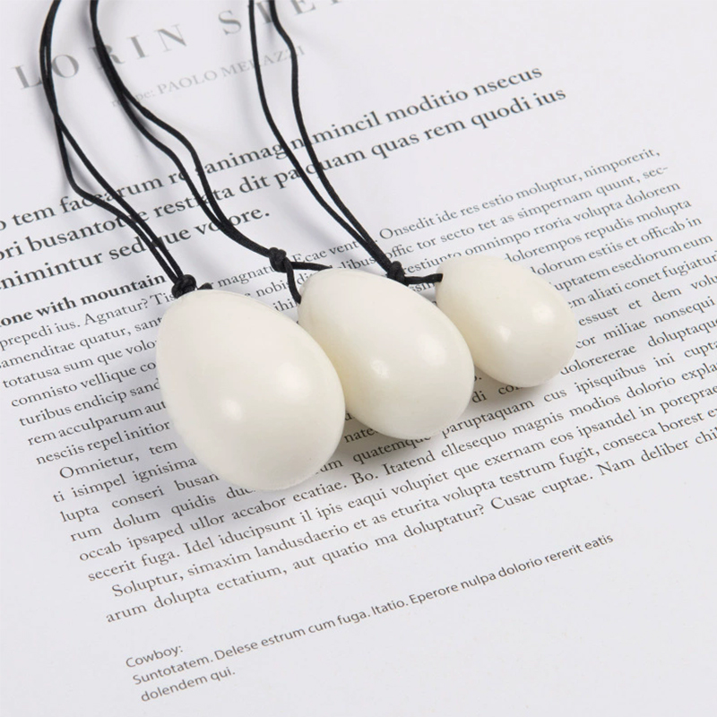 White Jade Drilled Eggs Set Yo - огляд і ціна Healing Crystal Set